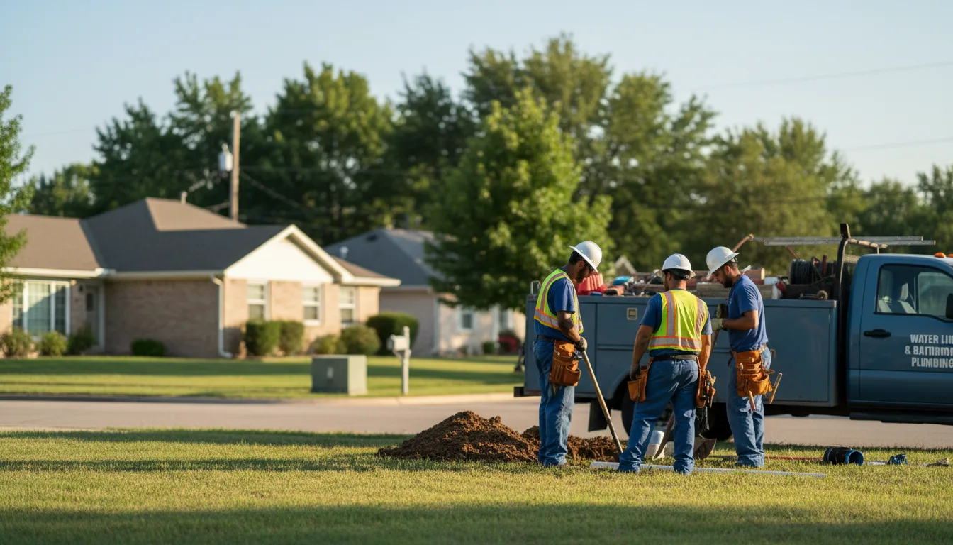 Residential water line and bathroom plumbing service in New Salisbury, IN
